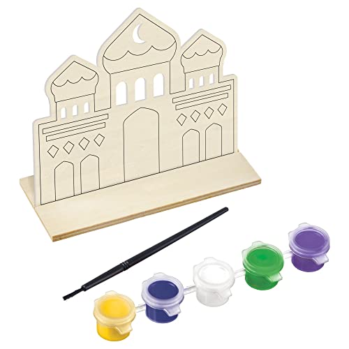 Mosque Painting Activity Set - DIY Craft Kit For Kids, Ideal Party Gift Assortment For Birthdays, Themed Celebrations & More - 1 Set