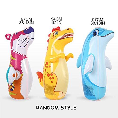 INTEX 3D Bop Bag Blow Up Inflatable Tiger, Dinosaur & Dolphin. (Package will include any 1 item)