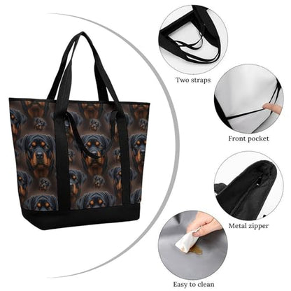 SWEET TANG Insulated Cooler Bag Rottweiler Grocery Bag for Travel Beach or Picnic - color: Pattern 93