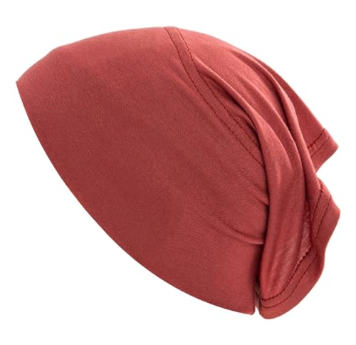 Under Scarf Light Soft Hijab Cap Undercap Headwrap Scarf Stretch Tube Neck Cover - color: Copper
