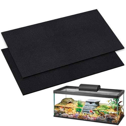 15 x 30 x 0.2 Inches Aquarium Leveling Mat 2PCS/Set Neoprene Non-Slip Shockproof Fish Tank Pad Waterproof Textured Surface for Uneven Surfaces Durable Fish Tank Mat with Easy-Cut Edges - size: 15 x 30 Inch, style: No Glue