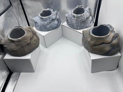 Smooth Gray Aquarium Plant Holder - (Smooth Gray) - color: Smooth Grey