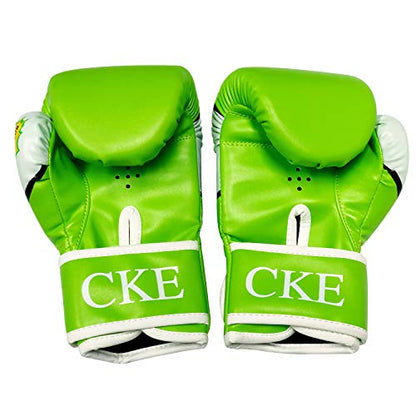 CKE Boxing Gloves for Kids Ages 5-12, Beginner Punch Bag Training Gloves | Youth boxing gloves and kids boxing gloves for boys and girls, ideal for beginner practice, punching drills and training - color: GREEN