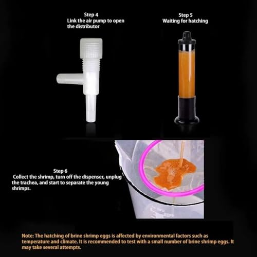 Aquarium Brine Shrimp Hatchery Kit with Air Tube and Adjustable Valve for Fish Feeding Incubator