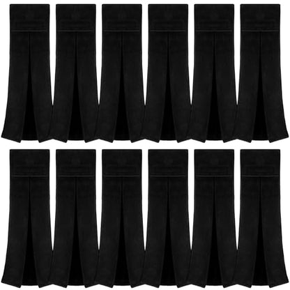 Buryeah 12 Pcs Football Field Towel Closed Loop Accessories Cotton Sports Sweat Towel with Hook and Loop Fastener for Football, Golf, Gym - color: Black