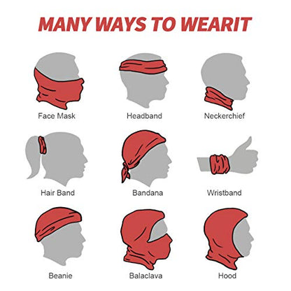 visesunny Seamless Scarves Bandana Scarf UV Resistence Outdoor Sport Balaclavas Headwear Headband Unisex - color: Multi33