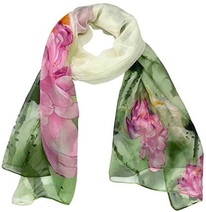 Xyueanlo Scarfs for Women Lightweight Scarves Fashion Print Floral Pattern Scarf Shawls - color: R-19