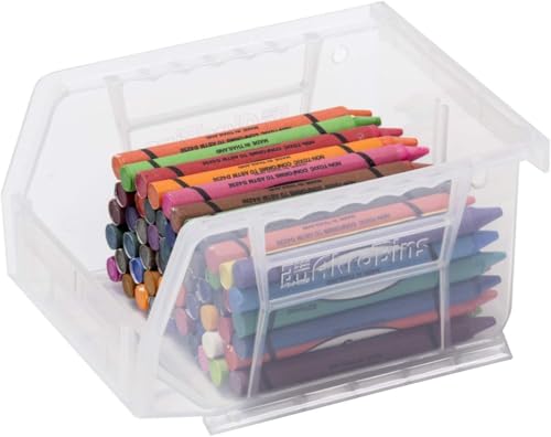 Akro-Mils 30210 AkroBins Plastic Storage Bins, 5"x4"x3", Green, 24-Pack | Space-Saving Stackable Bins for Garage, Pantry, Craft Organization - color: Green