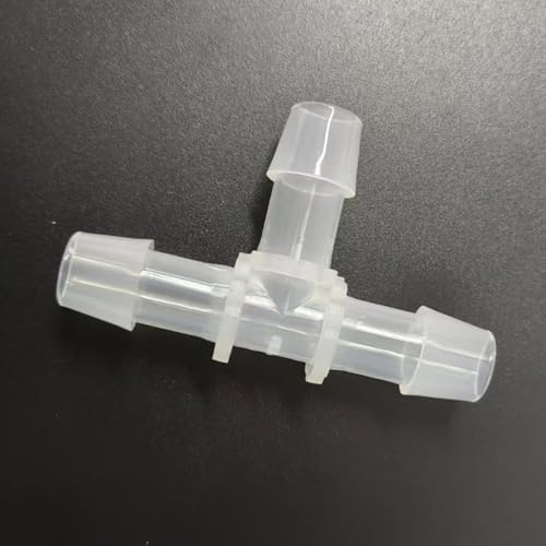 3 Way Tee Connector Equal Barbed T-Fitting 3 Way Hose Barb Adapter for Laboratory Biochemical Analytical Instruments Food Machinery Aquarium Equipment 100pc/pk (12.7mm 1/2'' Cir) - size: 12.7mm 1/2'' Cir