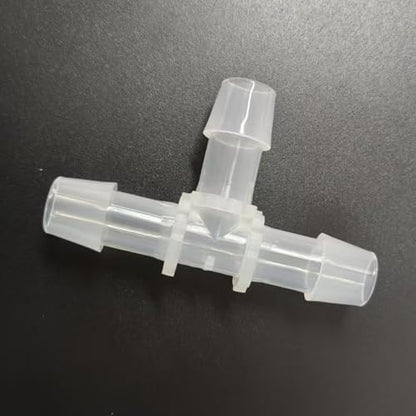 3 Way Tee Connector Equal Barbed T-Fitting 3 Way Hose Barb Adapter for Laboratory Biochemical Analytical Instruments Food Machinery Aquarium Equipment 100pc/pk (12.7mm 1/2'' Cir) - size: 12.7mm 1/2'' Cir