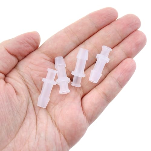 10PCS Luer Lock Adapter Clear Polypropylene Female Luer Lock Connector 1/4 inch Hose Barb Fitting Kit for Connecting Syringes Hose Laboratory Equipment