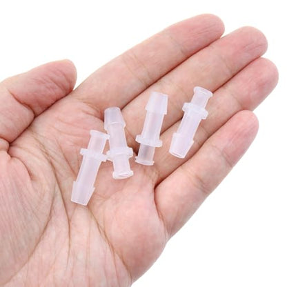 10PCS Luer Lock Adapter Clear Polypropylene Female Luer Lock Connector 1/4 inch Hose Barb Fitting Kit for Connecting Syringes Hose Laboratory Equipment