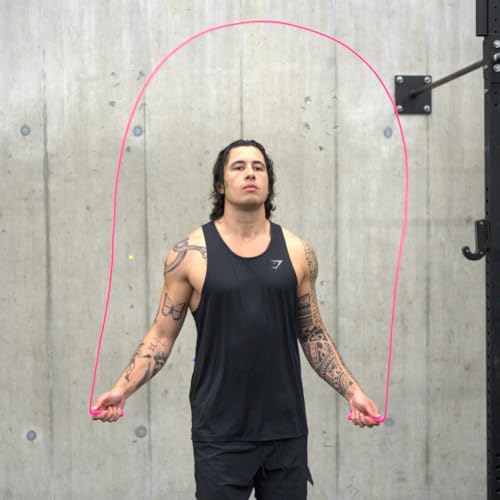 Swissskip Speed Jump Rope by Dayan Kolev, 5mm PVC Skipping Rope, Great for Beginners and Advanced Athlets, Designed for Fitness, Cardio, Boxing & CrossFit, Adjustable length with Unbreakable Handles - color: Pink