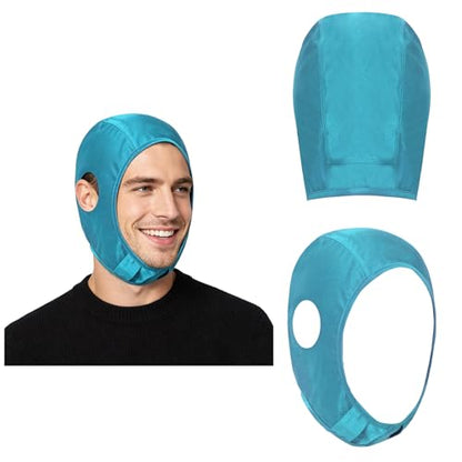 Women Men Full Cover Wrestling Headgear Grappling Hair Cap with Open Ears for Going Out Yoga - color: Light Blue