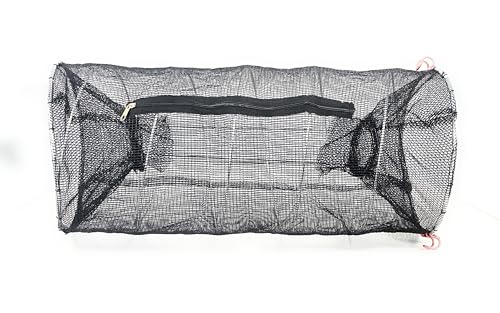 Fishing Bait Trap Crawdad Minnow Trap 24 inch Large Folding Collapsible Heavy Duty Crawfish Bait Fish Traps Shrimp Lobster Cast Net - style: 2 Traps