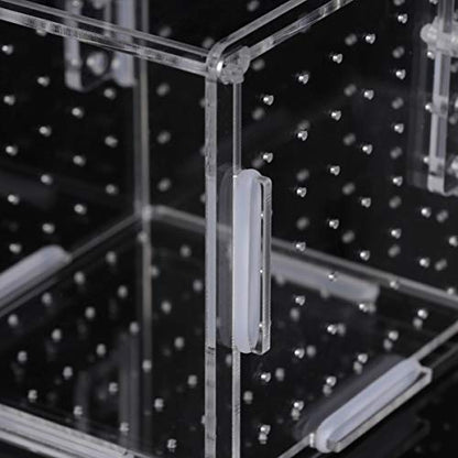 Fish Breeding Box- Box Hatchery Incubator Aquarium Fish Breeding Boxes Divider Hatching Boxes Accessory for Small Shrimp Clownfish Guppy-Small Hook Pattern