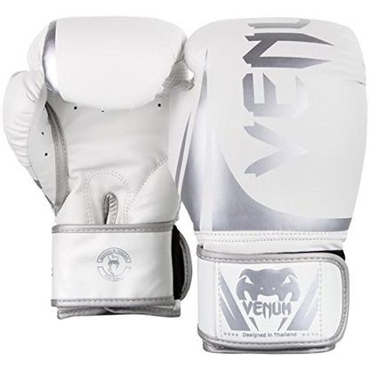 Venum Challenger Boxing Gloves - color: White/Silver, size: 12-Ounce, style: Challenger 2.0
