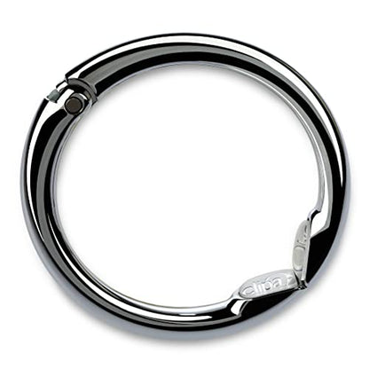 Clipa Bag Hangers The Ring that Opens into a Hook, Closes Automatically | Holds 33 lbs, Needs only 1/2" to Hang a Bag, Easy to Use with One Hand, in 9 available styles, 3 yr Warranty - color: Polished Hematite