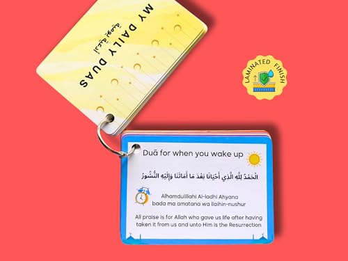20 Islamic Daily Dua Cards, Islamic Duas Gift for Children and Adults, Ramadan, Dua Cards Translation and Transliteration for Muslims