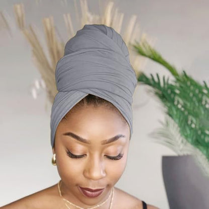 Hijab Scarf for Women Soft Muslim Hijabs Head Wrap Scarves Fashion Long Hair Shawls Stretchy Muslin Headscarf - color: Light Gray Hijab Scarf for Women