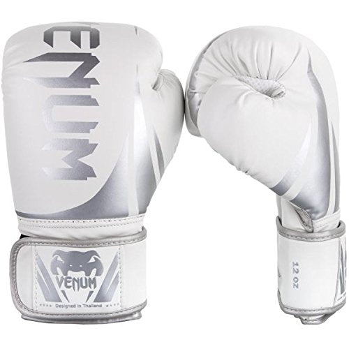 Venum Challenger Boxing Gloves - color: White/Silver, size: 12-Ounce, style: Challenger 2.0