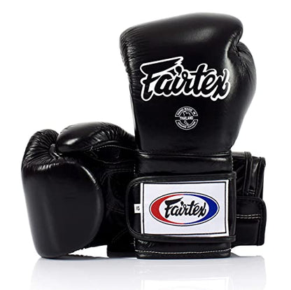 Fairtex BGV9 Muay 전문 복서 및 트레이너를 위한 | 하드 타자를 위한 멕시코 스타일 장갑 | 무술용 MMA 장갑 | 경량 및 충격 흡수 복싱 장갑 - color: 블랙., size: 10온스