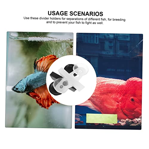 UPKOCH 20pcs Aquarium Divider Isolation Holders for Fish Tank Compartmentalization Easy Installation Safe for Fish Compatible Glass Panels