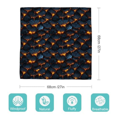 Women’s Square Scarf 27"x27", Lightweight Chiffon Satin Feel Fashion Scarf for Neck Hair Band Head Wrap Bag Accessory - color: Dragon Scale Glow Effect