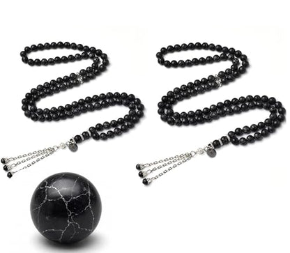 Islamika Premium Tasbih Prayer Beads (2-Pack) – 99 Prayer Counter for tasbeeh | Muslim Misbaha سبحه مسبحة | Eid Ramadan Gift for Men | Islamic Prayer Jewelry | Prayer Beads Islam