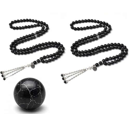 Islamika Premium Tasbih Prayer Beads (2-Pack) – 99 Prayer Counter for tasbeeh | Muslim Misbaha سبحه مسبحة | Eid Ramadan Gift for Men | Islamic Prayer Jewelry | Prayer Beads Islam