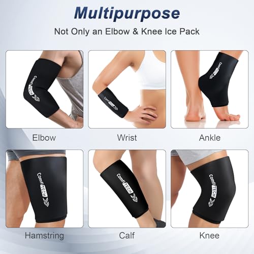 ComfiTECH Elbow Knee Ice Pack Wrap Sleeve, Multi-Use Ice Pack for Knee, Calf, Thigh, Flexible Ice Sleeve for Leg Discomforts, Muscle Relaxation, X-Large - size: XL-Standard