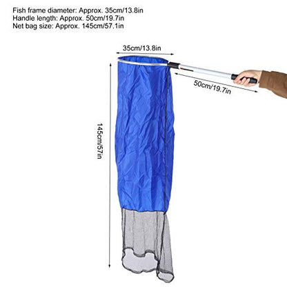 Aquarium Fish Net, Soft Fish Transfer Net Long Koi Tansfer Mesh Basket with 20-inch Long Handle for Medium Large Fish Spawning, Breeding, Care & Transfer(Diameter 35CM) - size: Diameter 35CM