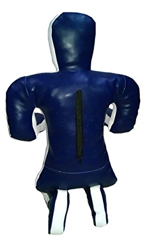 Bestzo MMA Jiu Jitsu Judo Punching Bag Grappling Dummy Sitting Position Blue-Unfilled - color: Synthetic Leather Blue, size: 48 inches (4 ft)