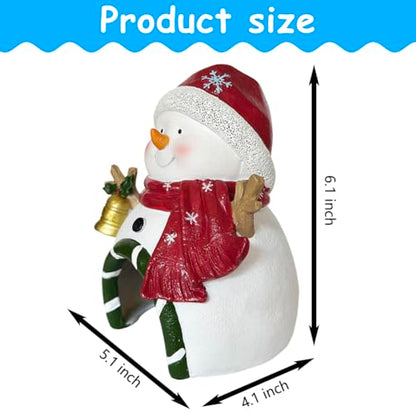 SLOCME Aquarium Christmas Snowman with Bell Decorations - Fish Tank Christmas Snowman Landscape Decoration Create Festive Atmosphere
