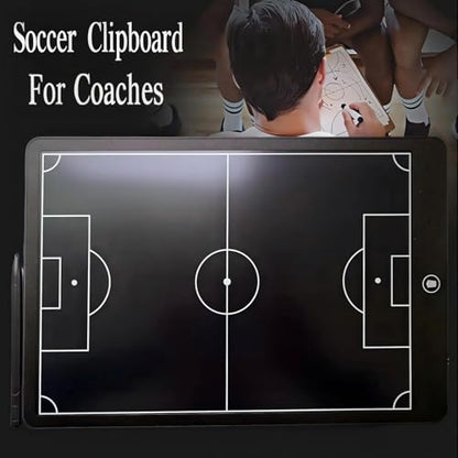 Soccer Coaching Board,16 Inch LCD Soccer clipboard for Coaches, Marking Training Tactical Board with Pen