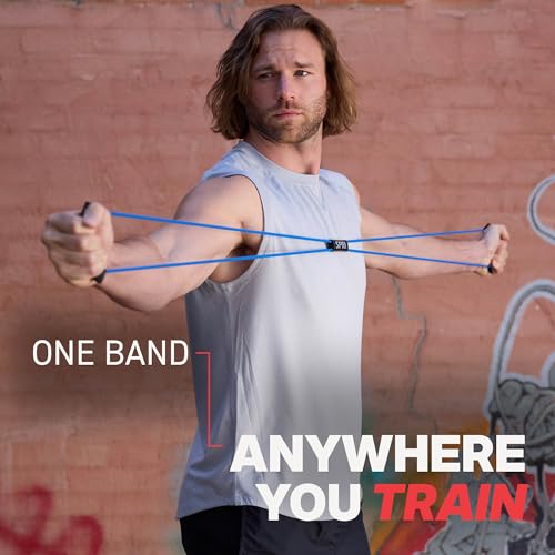 SPRI Ultra Toner Resistance Band, Figure-8 Cord (Multi 4-Pack) | Figure-8 Resistance Cord | Arms, Shoulders & Upper Body | Comfort-Grip Handles | Available in Multiple Resistance Levels