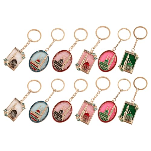 2 Pieces Islamics Prayer Theme Keychains Portable Faith Inspired Jewelry For Muslims Men Women Travel Essential Traditional Keychain Design