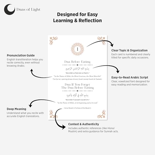 iwa concept 100 Daily Dua Cards with Wooden Stand - Islamic Prayer & Supplication Reminders - Morning & Evening Adhkar Cards - Muslim Mindfulness Decor - Ramadan & Eid Mubarak Gift Set - style: 100 Daily Duas