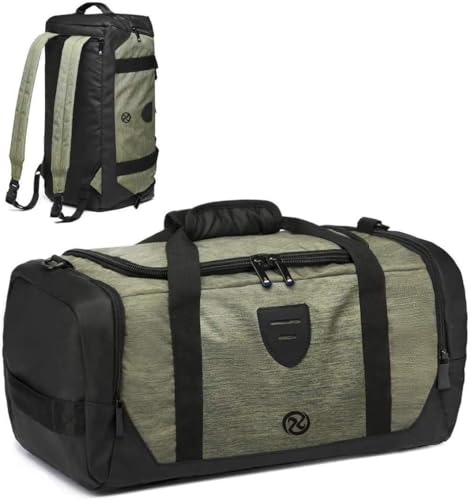 Gym Bag Backpack Waterproof Duffle Bags Travel Weekender Duffel Bag for Men Women Overnight Bag with Shoes Compartment Green - color: Green-A, size: Medium 45L