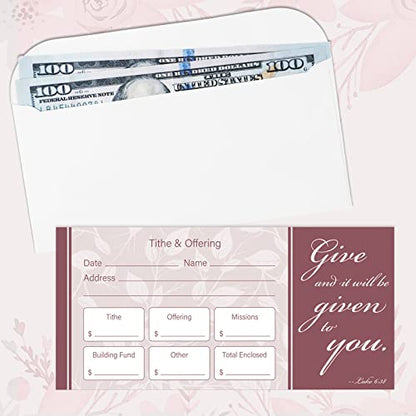 Eaasty 200 Pieces Church Offering Envelopes My Offering Bill Size Envelope Church Tithe Envelopes for Donations, Religious Occasions(Simple Style) - style: Simple Style