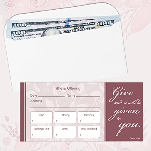 Eaasty 200 Pieces Church Offering Envelopes My Offering Bill Size Envelope Church Tithe Envelopes for Donations, Religious Occasions(Simple Style) - style: Simple Style