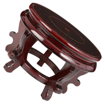Veemoon Wooden Plant Stand Base for Flower Pot Indoor, round High-density Board Holder 14cm Inner Diameter 10cm Height, Heavy Duty Support to 70lbs for Vase, Planter, Aquarium Display