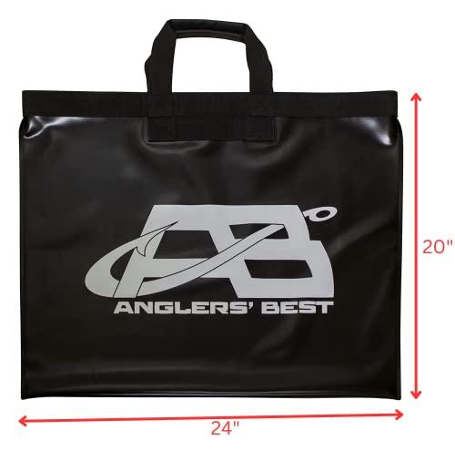 Angler's Best Tournament Fish Bag: Durable and Leakproof Fishing Gear, Fishing Bag with PVC Coating, Puncture-Resistant, 24” by 20” with Strong Nylon Handles and Ruler