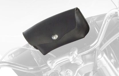 Dowco Willie & Max 59513-00 Revolution Series: Synthetic Leather Motorcycle Windshield Bag, Black, Universal Fit - size: 10.5"X6"X2.5"