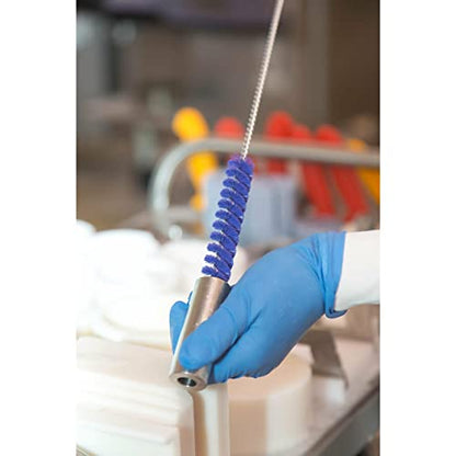 Vikan 1 in W Tube and Valve Brush, Medium, 14 in L Handle, 5 57/64 in L Brush, Green 53762-1 Each - color: Green, size: 5376