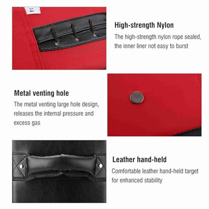 Taekwondo Kicking Strike Pad | Handheld Punching Target for Boxing/Martial Arts Training | High - Strength Nylon Rope Sealing | PU Leather & Foam Padding | 40x20x10cm (Red)