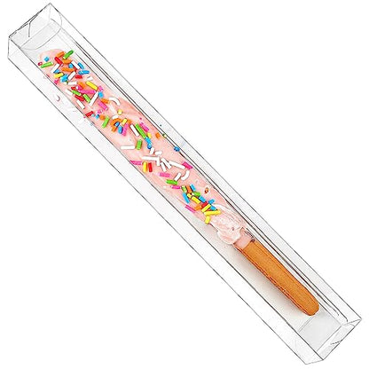 45 PCS Clear Pretzel Rod Boxes 1x1x8 Inches Gumball Tubes Box for 8, Individual Treat Box Transparent Plastic Candy Party Favor Boxes - color: 1x1x8 Inch