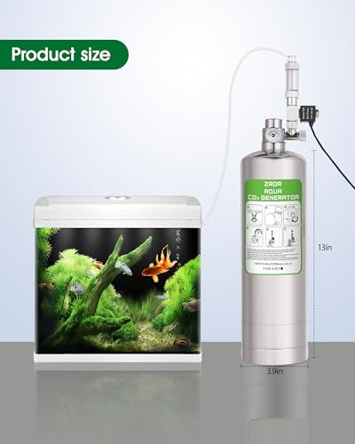 Aquarium Co2 System 2L with Pressure Gauge for Aquarium Plants | Automatic Pressure Relief Valve Bubble Counter，Stable Output - size: 2L-Single Gauge-Upgraded
