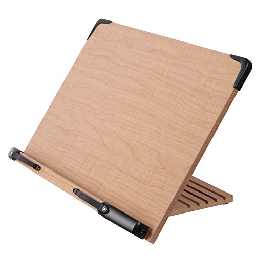 BS2500 Large 16x10.5 Portable Adjustable Foldable Bookstand Holder for Reading Hands Free Large Thick Heavy Textbooks Cookbooks Tablets - size: Large 16"x10.5"