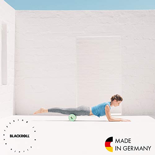 BLACKROLL - MED or MED 45 Foam Roller, Ideal for Myofascial Trigger Point Release and Back Massage, for Yoga, Exercise, Pilates, and Home Gym Workouts and Muscle Recovery, White/Green - size: 18" x 6"